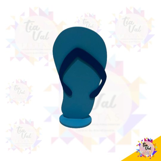 SANDALIA AZUL - POOL PARTY - PRAIA - ALOHA 21 CM X 10 CM