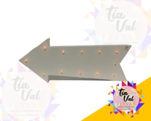 Foto de SETA BRANCA ILUMINADA MDF