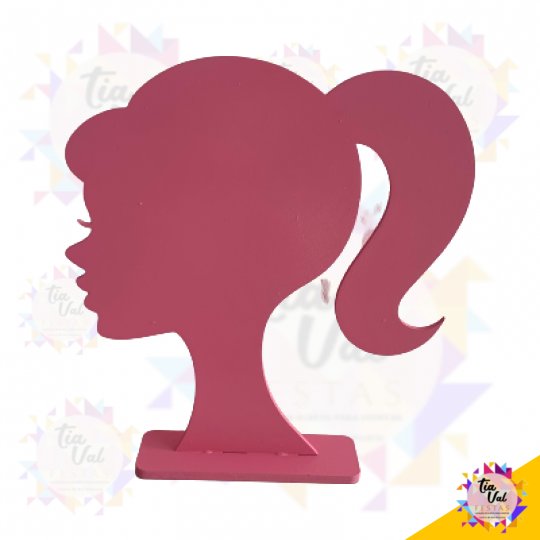 SILUETA PERFIL BARBIE ROSA -MDF