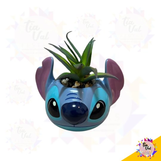 STITCH - VASO C/ PLANTA 12 X 14 CM
