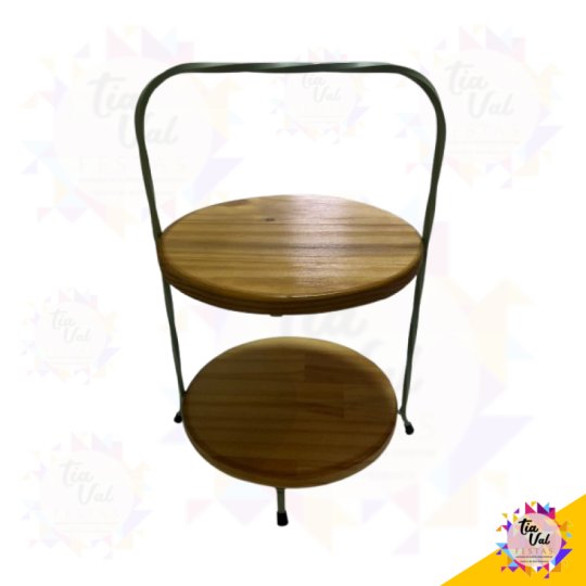 SUPORTE 02 ALT VERDE - MADEIRA / METAL 25 X40 