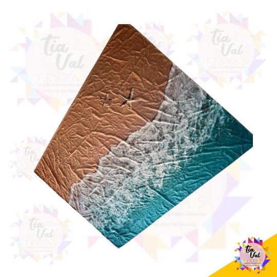 TAPETE DE TECIDO - AREIA - PRAIA - 3 M X 2M