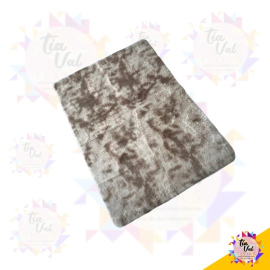 TAPETE FELPUDO MARFIM MESCLADO - 1,50M X 2M  *****