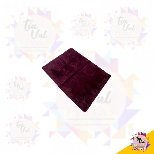 TAPETE FELPUDO VINHO - 1,50M X 2M