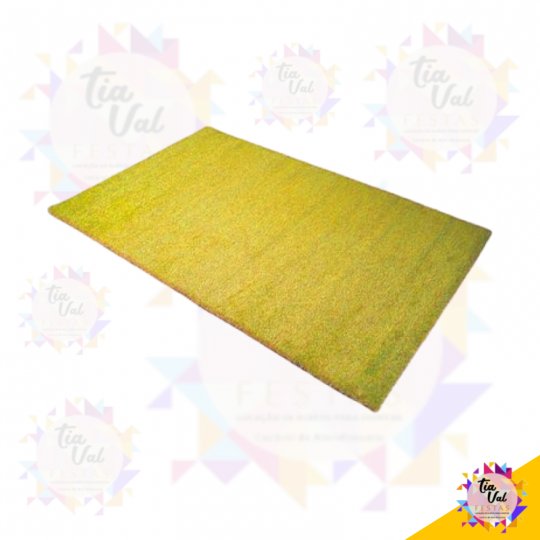 TAPETE PELUCIA RET AMARELO 3X1,60