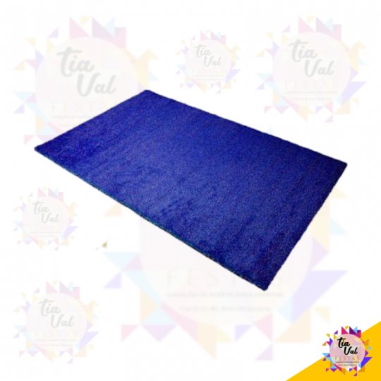 TAPETE PELUCIA RET AZUL ROYAL 2,80 X 1,6M