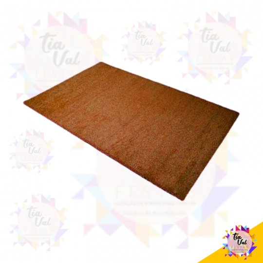 TAPETE PELUCIA RET MARROM 2,80M  X 1,60M