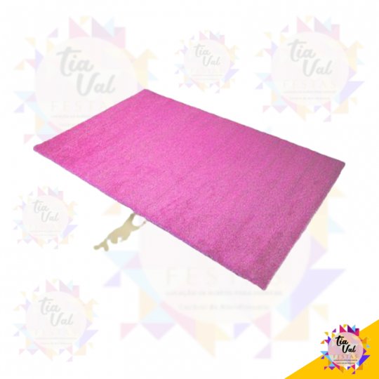 TAPETE PELÚCIA RET ROSA 2,80X1,60M