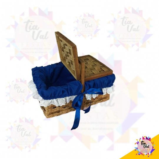 SÓ TECIDO AZUL - PARA CESTA DE PICNIC