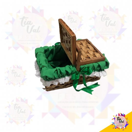 SÓ TECIDO VERDE - PARA CESTA DE PICNIC