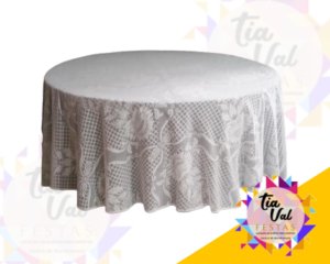 Foto de Toalha longa - renda  2,10m - redonda