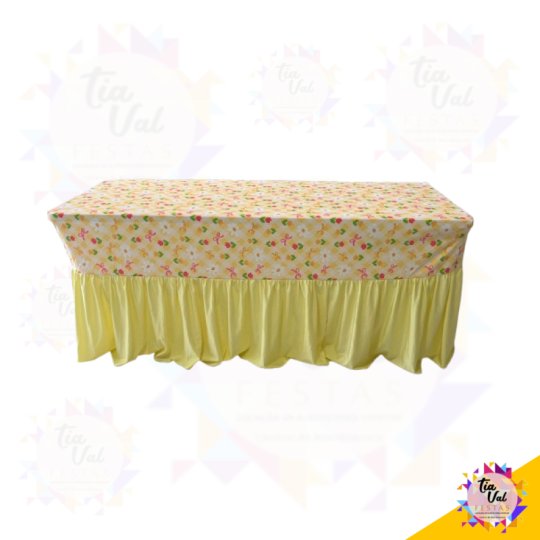 TOALHA FRANZIDA - AMARELA FLOR - 1,80M X 0,74 CM