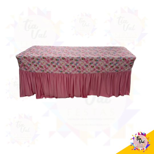 TOALHA FRANZIDA - ROSA FLOR - 1,80M X 0,74 CM