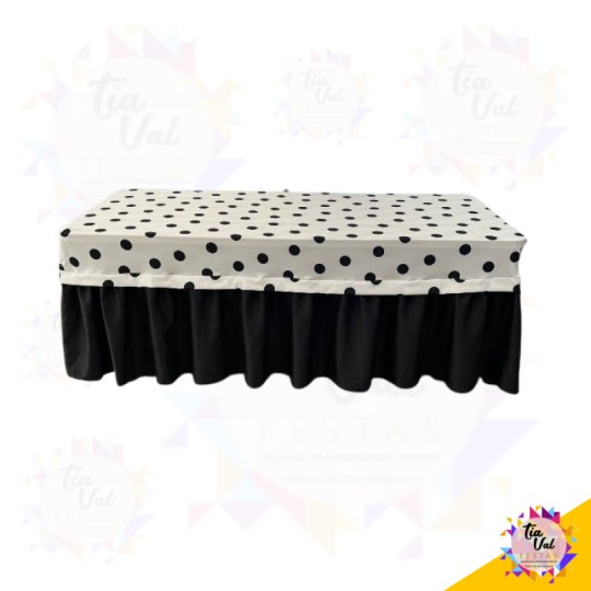 TOALHA FRANZIDA POA PRETA C/ BRANCO 1,80MX 0,74 CM