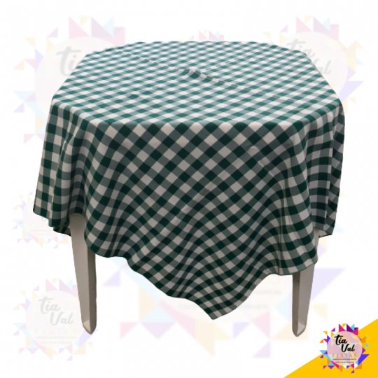 TOALHA QUADRADA XADREZ 1,50M VERDE (MAIS ESCURAS)