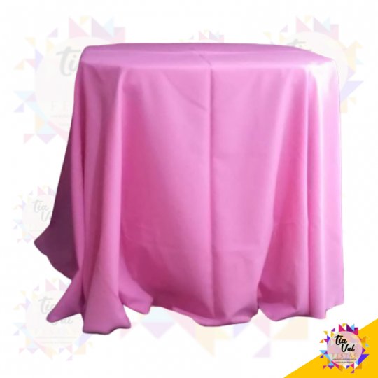 TOALHA REDONDA ROSA
