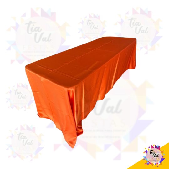 TOALHA RETANGULAR LARANJA CETIM