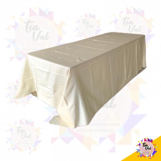 TOALHA RETANGULAR MARFIM - CETIM 3,50M