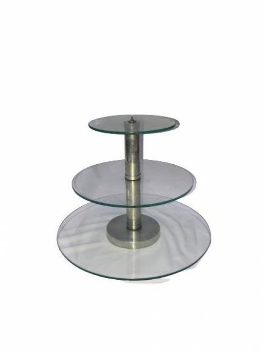 TORRE 03 ALTURAS PRATA/VIDRO (O MEIO É TORNEADO)