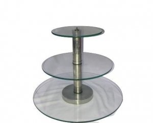 Foto de Torre 03 alturas prata/vidro (o meio é torneado)