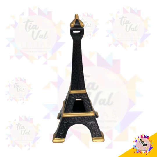 TORRE EIFFEL PRETA C/ DOURADO