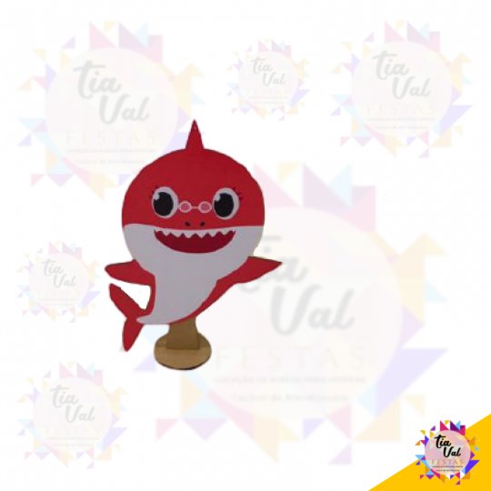 BABY SHARK  VERMELHO M - MDF