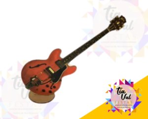 Foto de GUITARRA VERMELHA COM PRETO - MDF - MUSICA