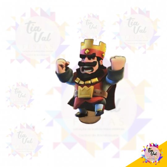 REI VERMELHO CLASH ROYALE - MDF
