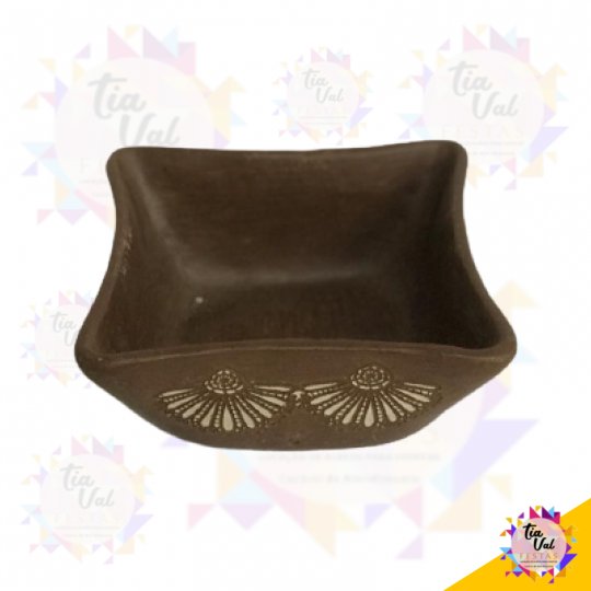 TRAVESSA DE BARRO QUADRADA FUNDA COM RENDA