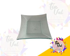 Foto de Travessa de vidro quadrada funda M