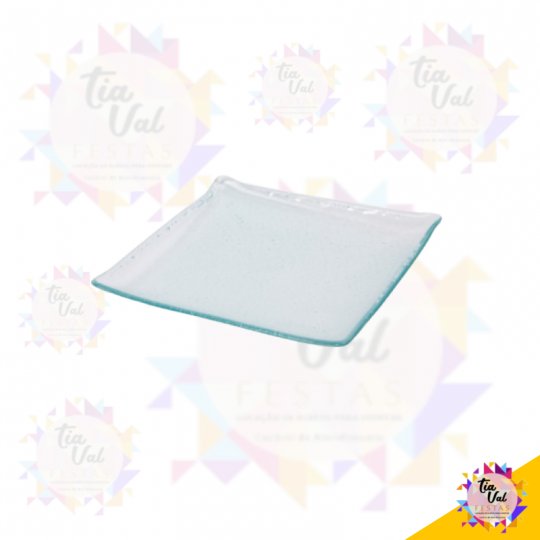 TRAVESSA DE VIDRO QUADRADA RASA 