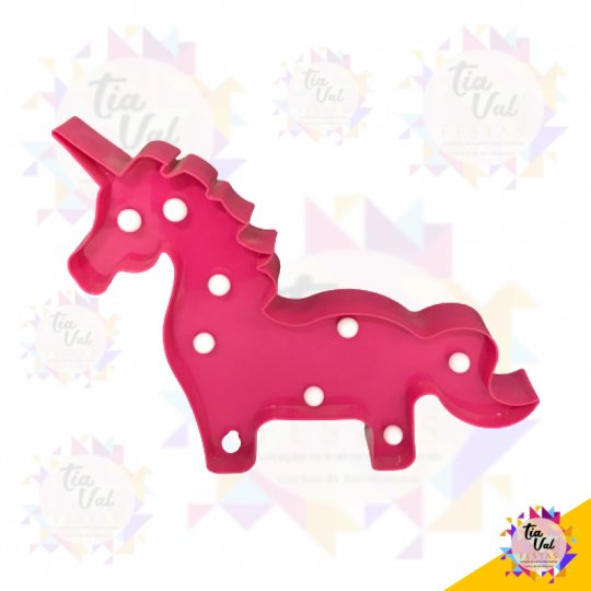 UNICÓRNIO PINK ILUMINADO (CORPO INTEIRO) (PLASTICO