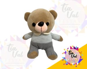 Foto de URSINHO PELUCIA MARRON C/ AZUL - CHA BABY