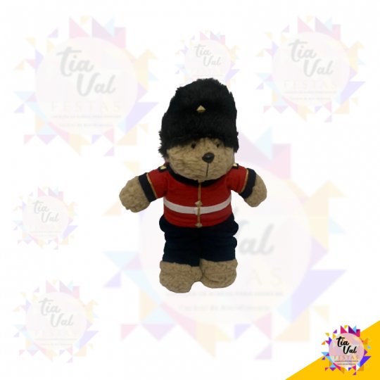 URSO PELUCIA SOLDADO DE CHUMBO - PEQUENO - - LONDRES
