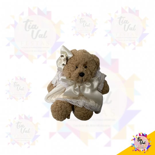 URSO VESTIDO MARFIM - PEQUENO