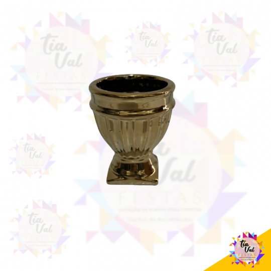 VASINHO DOURADO 17 CM *** - CENTRO MESA