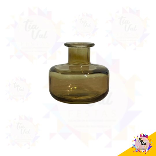 VASINHO VIDRO AMARELO 8X8X8CM