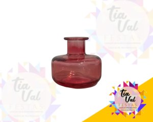 Foto de VASINHO VIDRO VERMELHO 8X8X8cm