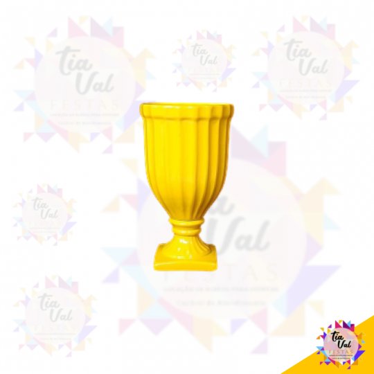 VASO AMARELO CANELADO (GRANDE)