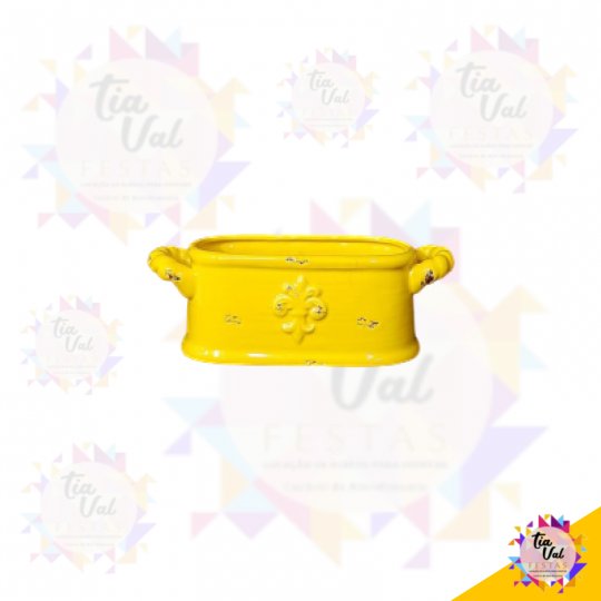 VASO AMARELO OVAL C/ ALÇA P