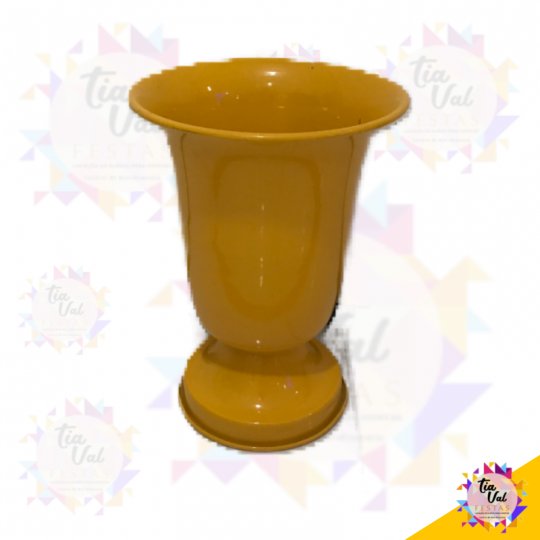 VASO AMARELO TULIPA GRANDE (ALUMÍNIO)