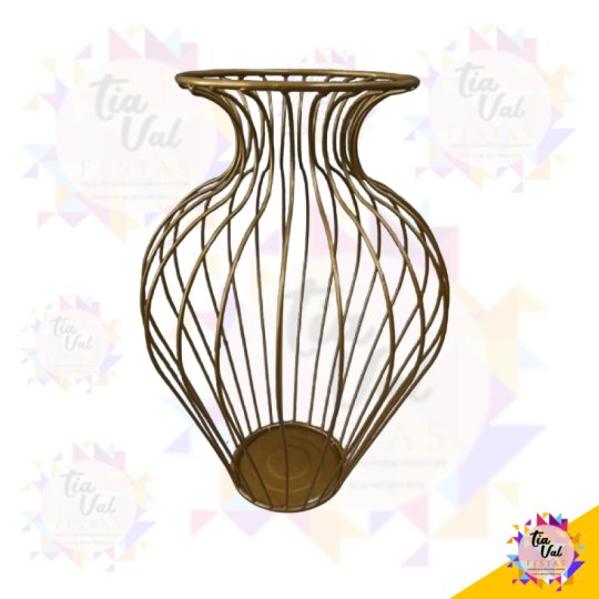 VASO ARAMADO BOJUDO 45 X 33 CM