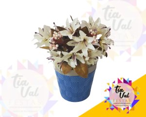 Foto de VASO AZUL C/ ROSAS