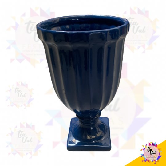 VASO AZUL CANELADO G