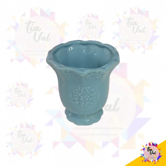 VASO AZUL CLARO CACHEPOT ESPANHA MEDIO (PORCELANA)