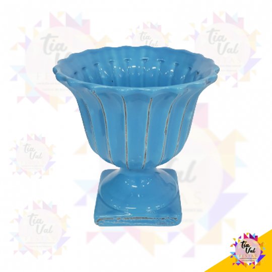 VASO AZUL CLARO CANELADO P (PORCELANA)