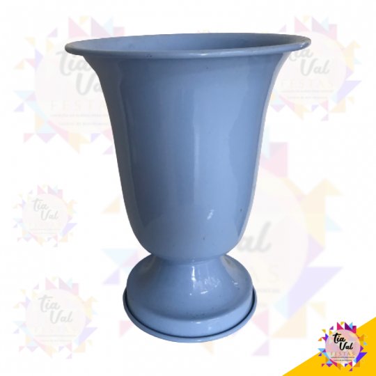 VASO AZUL CLARO TULIPA GRANDE (ALUMINIO)