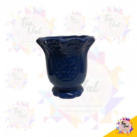 VASO AZUL ROYAL CACHEPOT ESPANHA MEDIO