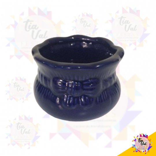 VASO AZUL ROYAL CACHEPOT LAÇO PEQUENO