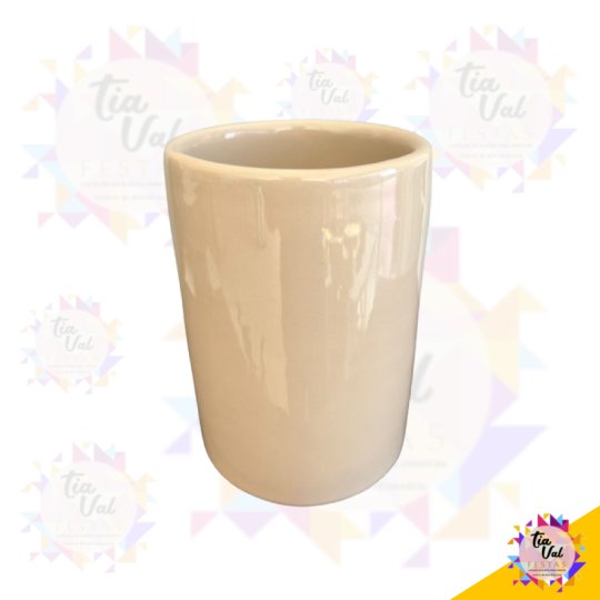 VASO BEGE 10 CM DIAMETRO X 15 CM ALTURA